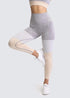 the keeper SET full length legging & crop colour block pale blush
